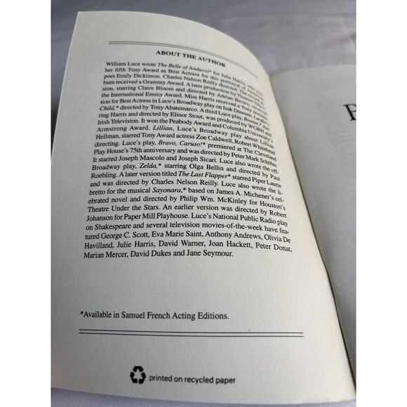 Vintage 1998 Barrymore A Play by William Luce-The Samuel French Theater - Picture 4 of 6